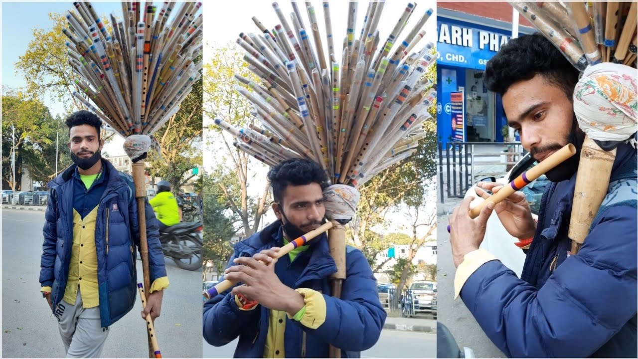 सड़क पर प्रतिभा | Talent on road in Chandigarh | Flute | Street Musician | India's Talented Man