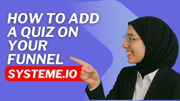 How To Add a Quiz to Your Funnel in Minutes! [Systeme.io Tutorial]