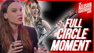 Lzzy Hale gifts guitar to Dany of The Warning