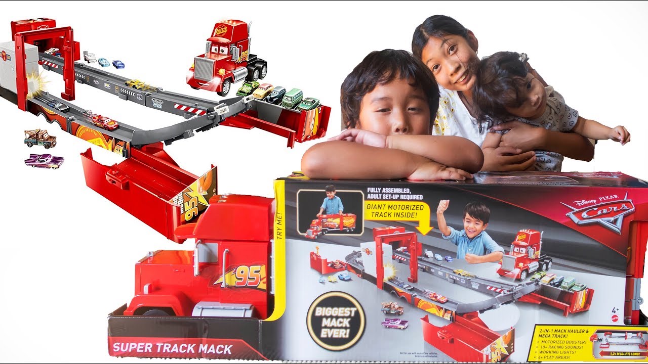 disney cars mack truck race track