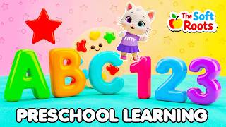 Preschool Learning activities for 3 year olds at home | Learn ABC Phonics Shapes Numbers Colors 🌈