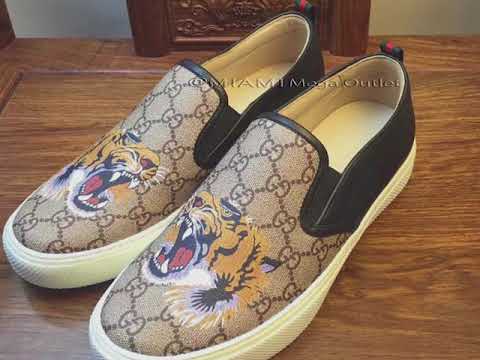 gucci supreme tiger slip on