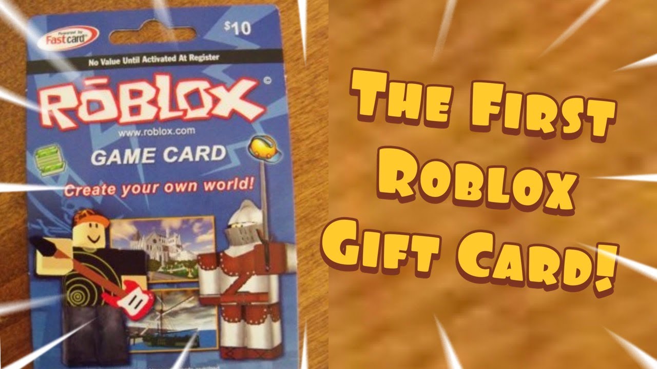 The First Roblox Gift Card Youtube - no value until activated at register roblox