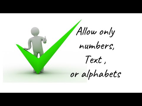 Allow only Numbers - Text - or alphabets (Excel)