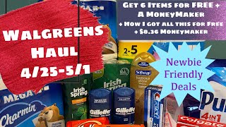 WALGREENS HAUL 4/25-5/1 NEWBIE FRIENDLY DEALS + HOW I GOT IT ALL FREE & A $8.36 MONEYMAKER