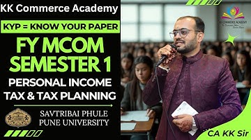 Personal Income Tax I FY Mcom Semester 1 I SPPU I 2025 Pattern I NEP I Paper Pattern I KYP #kkca
