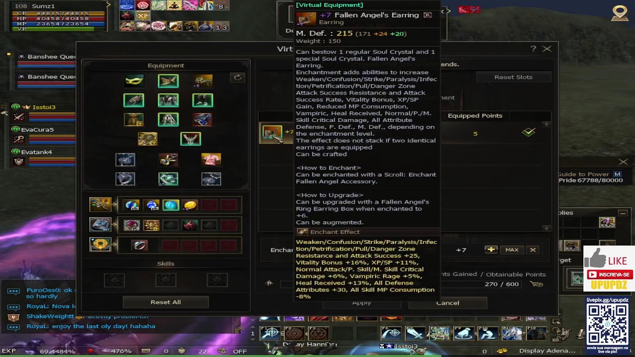 LineAge 2 Live Chronos, Wynn Spectral Master lvl 108 69%,