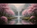 Magical Pink Cherry Blossom Waterfall Loop 4K