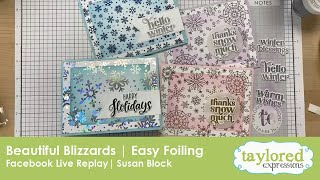 Beautiful Blizzard | Facebook Live Replay | Taylored Expressions | Susan Block
