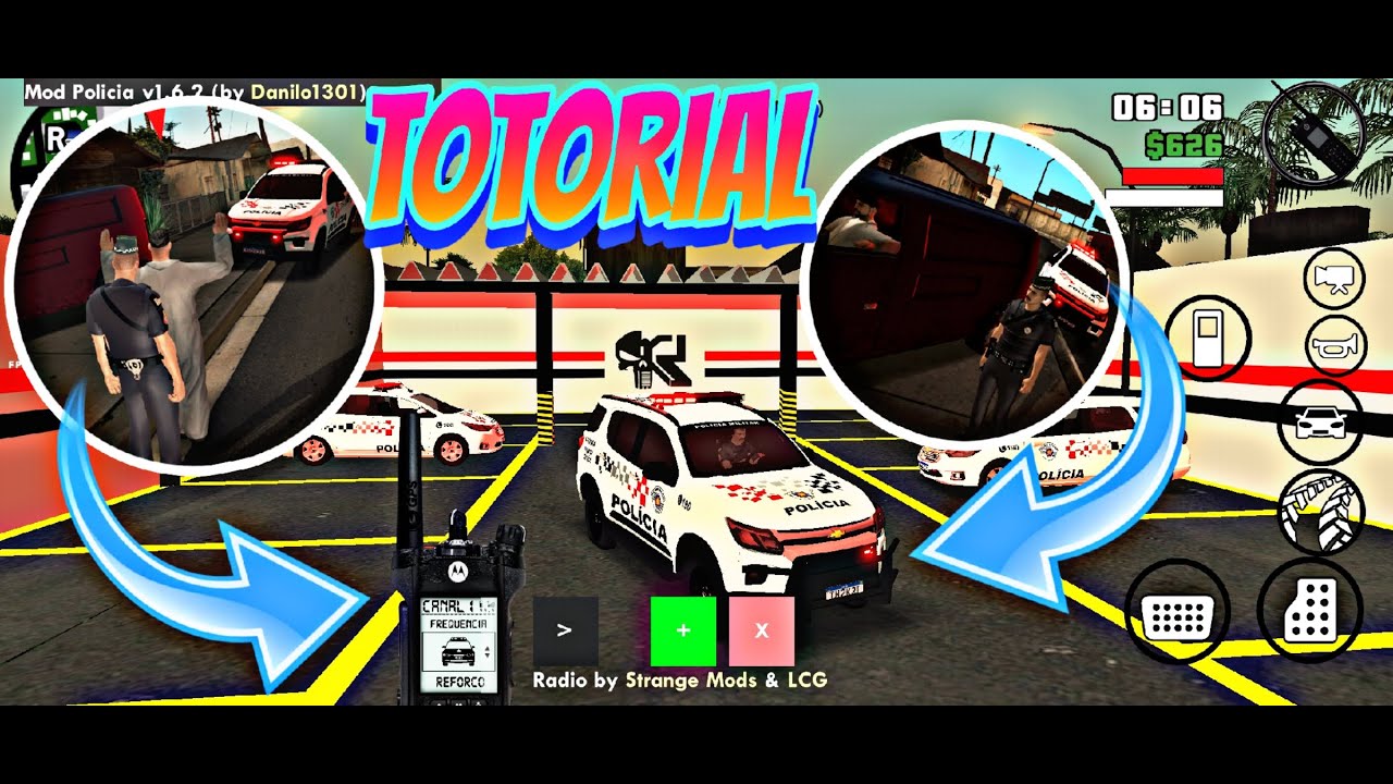 TUTORIAL-COMO INSTALAR GTA SAN ANDREAS COM MOD DE POLICIA NO ANDROID # ...