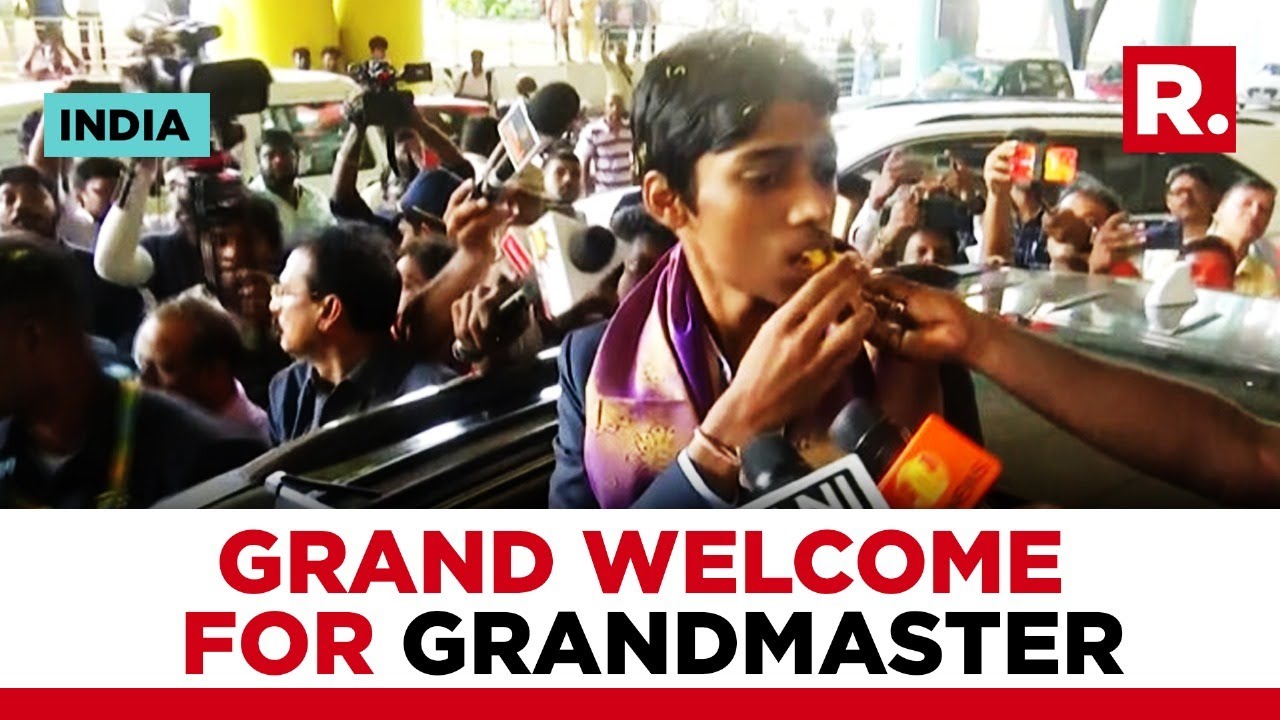 Good for Chess': R Praggnanandhaa receives grand welcome at Chennai airport, Watch