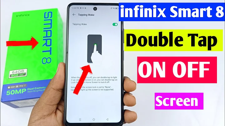 infinix smart 8 double tap on off screen setting | infinix smart 8 double tap on off