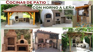 Cocinas de Patio con horno de leña: Ideas y Diseño Rústico