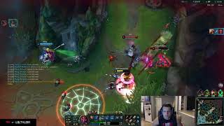 Tyler1 not so happy with this Thresh