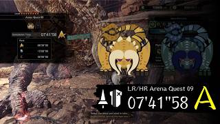 [ MHW:I ] LR/HR Arena Quest 09 Solo A Rank (L- 07'4158 )