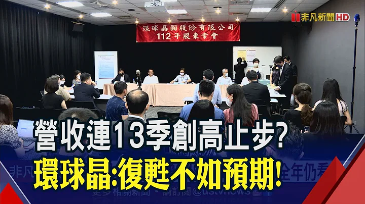 環球晶前5月年增9.4%！"Q3壓力大"全年仍看增 環球晶12吋磊晶產能持續滿載｜非凡財經新聞｜20230620 - 天天要聞