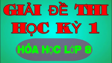 Giải đề thi học kỳ 1 Hóa Học lớp 8