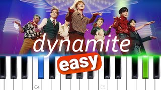 Video thumbnail of "BTS - Dynamite  |  EASY PIANO TUTORIAL"