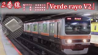 京葉線　東京駅発車メロディー集　「Verde rayo V2」