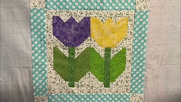 May fabric block fabric cuts (tulips)
