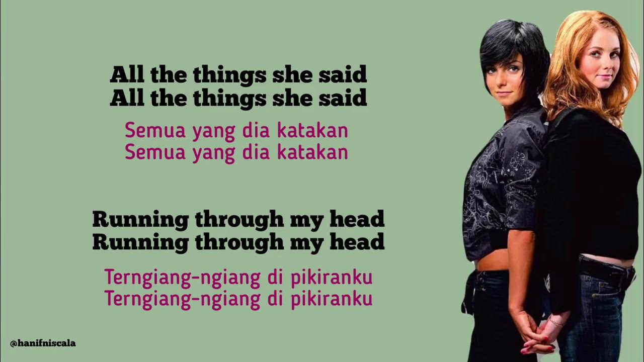 All The Things She Said Lyrics Deutsch