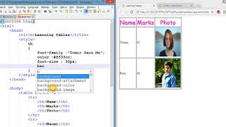 Tables in HTML Part 2