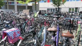 University Parking place in Netherlands - bicycles everywhere