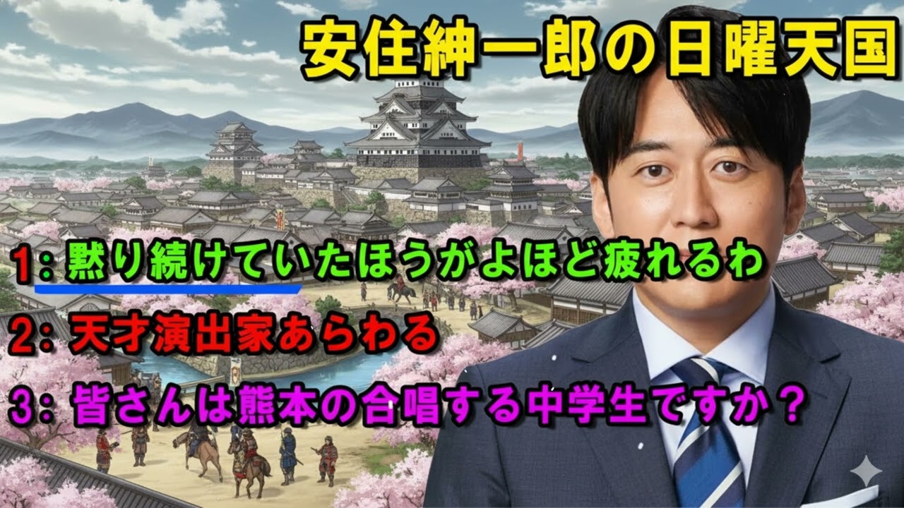 安住紳一郎の日曜天国  皆さんは熊本の合唱する中学生ですか  出演者 - 安住紳一郎TBSアナウンサー - 中澤有美子