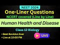 One Liners - Human Health and Disease #neet #neet2024