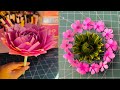 20 AESTHETIC FLOWERS MAKING WITH PAPER/CLAY/TISSUE PAPER/PLASTIC BAG || #craft #flowers #trending