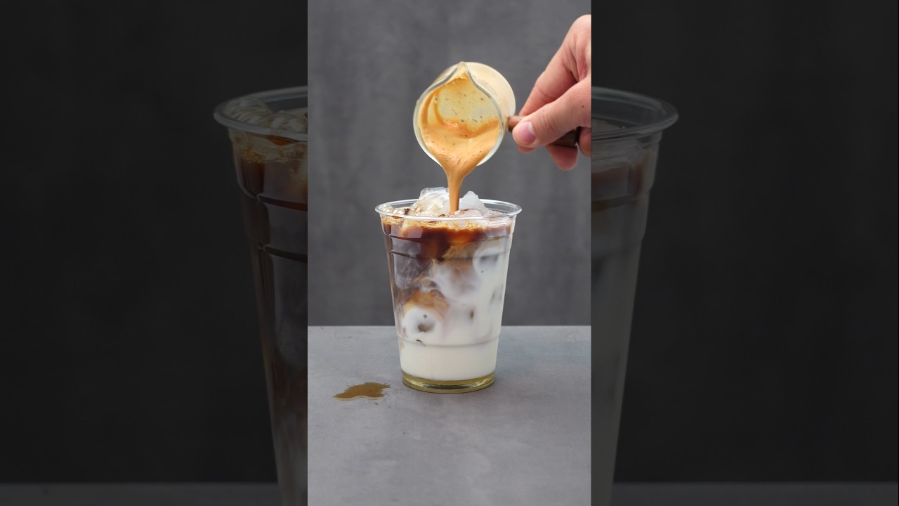 Ice Vanilla Latte Recipe #coffee ☕️