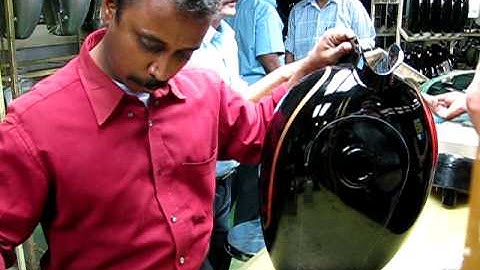 Hand painting of the Royal Enfield Tank