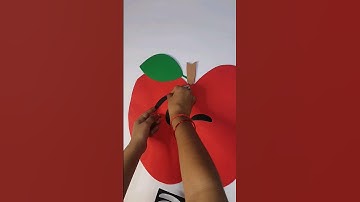 How to make paper Apple 🍎 // Diy Paper Apple 🍎 #nivyacraftidea #shortsfeed #youtubeshorts #diy