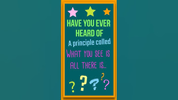 Thinking Fast and Slow - What You See Is All There Is by Daniel Kahneman: Animated Summary #WYSIATI