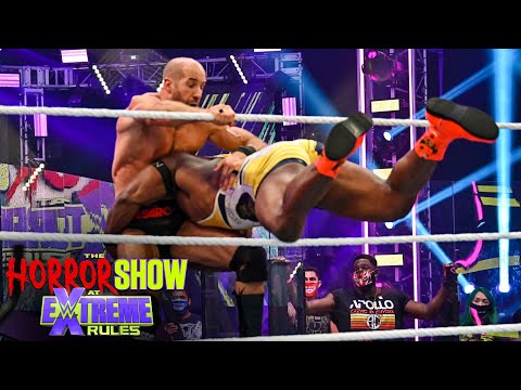 Big E sends Cesaro flying with spear off the apron: The Horror Show at WWE Extreme Rules