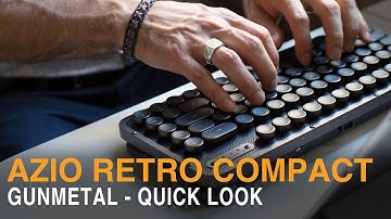 Azio Retro Compact Keyboard | Gunmetal | 4K