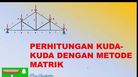 Part 9 Contoh Perhitungan Kuda-kuda Dengan Metode Matrik (Analisa Struktur Metode Matrik)