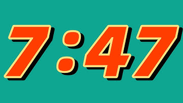 7 Minute and 47 Second Countdown Timer ⏰ | Bright green screen and huge numbers