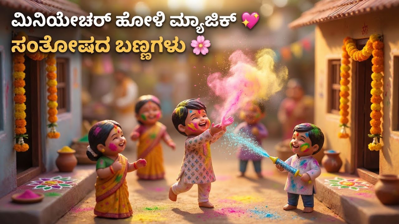 “Miniature ಲೋಕದ ಹೋಳಿ ಹಬ್ಬದ ಸಂತೋಷ 💖”