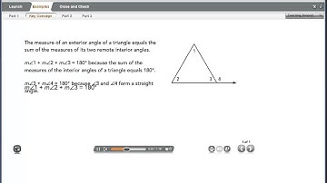 Exterior Angle Theorem for a Triangle