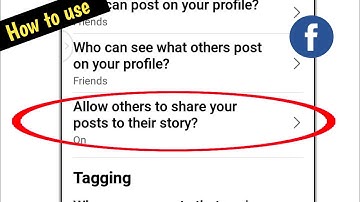 how to use allow others to share your posts to their story setting on facebook/profile and tagging