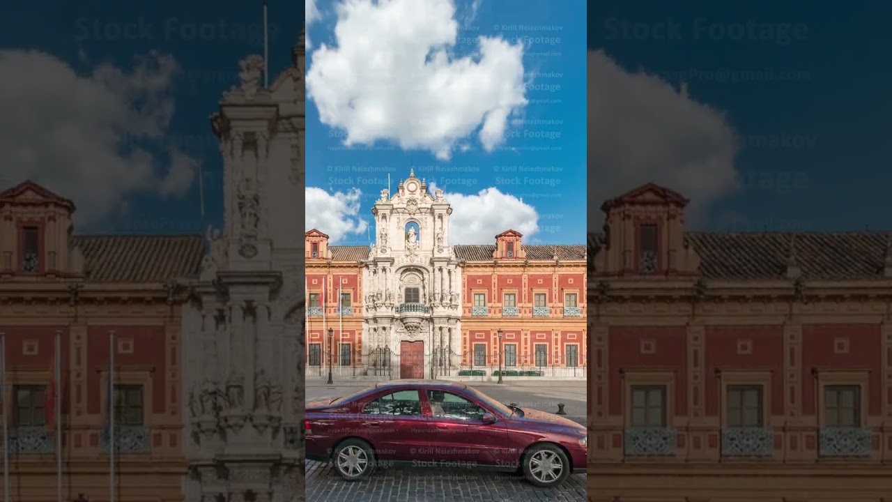 The Palace of San Telmo timelapse hyperlapse in Seville, Spain