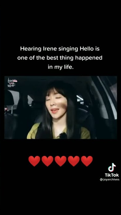 Irene singing Joy's 'Hello' while driving 🤩❤️ #redvelvet #irene #joy #hello #feel_my_rhythm