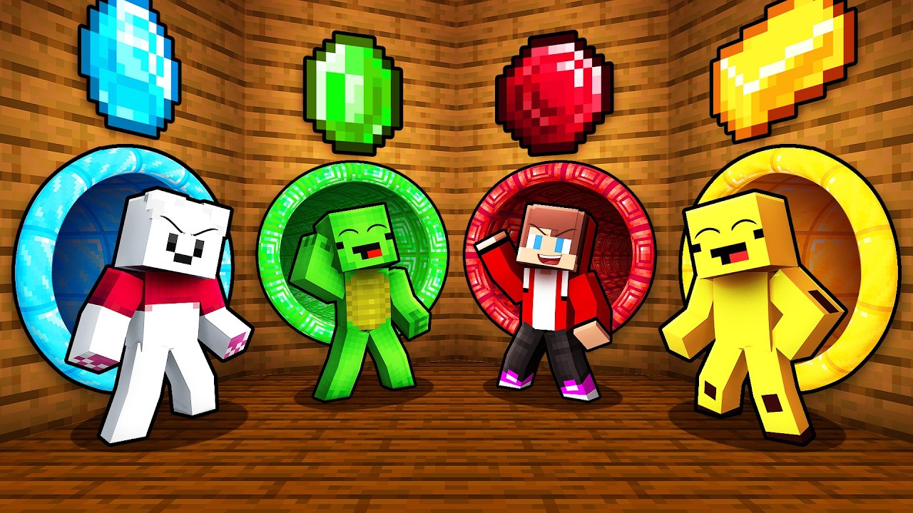 JJ & Mikey vs Friends: TREASURE TUNNEL BATTLE in Minecraft! Maizen