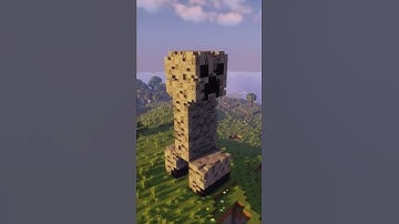 Minecraft Creeper Statue Build #shorts