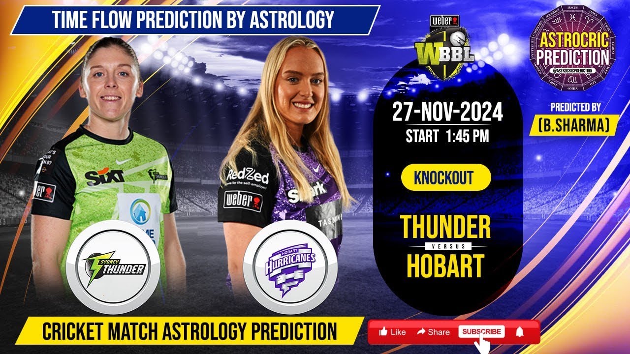 Sydney Thunder vs Hobart Women WBBL 2024 Knockout Astrology Prediction with TIME CHART