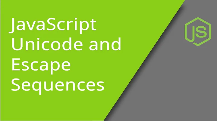 JavaScript Unicode Characters and Escape Sequences