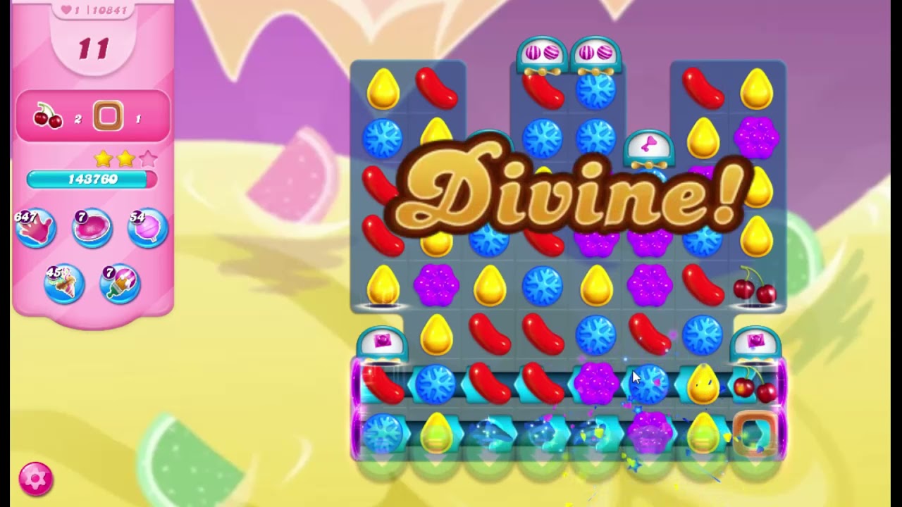Candy Crush Saga Level 10841 No Boosters