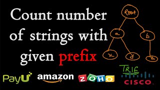 Count number of strings with given prefix