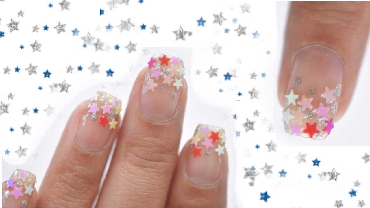 10. Glittery Star Nails - wide 9